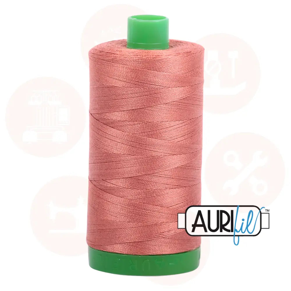 Aurifil 40Wt Cotton Mako Thread -Cinnabar Mk40Sp-6728 Domestic