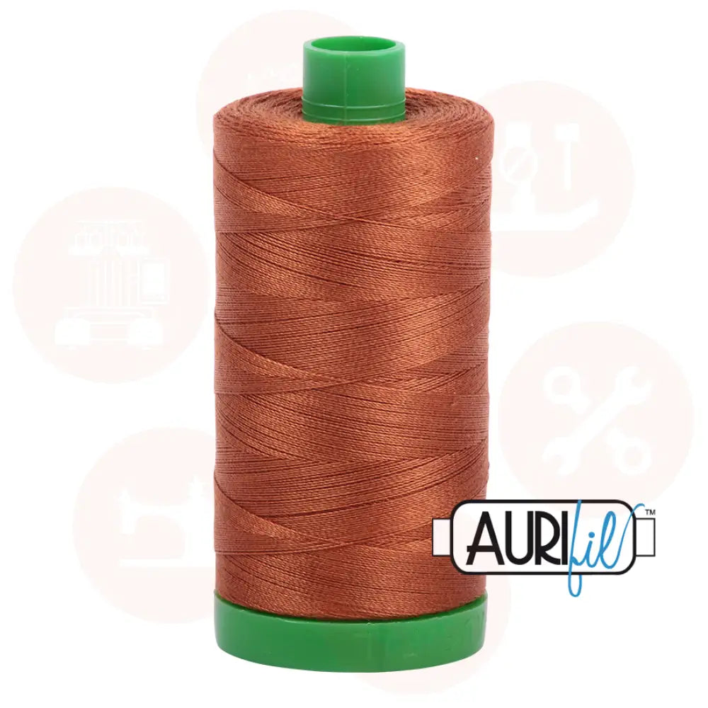 Aurifil 40Wt Cotton Mako Thread -Cinnamon Mk40Sp-2155 Domestic