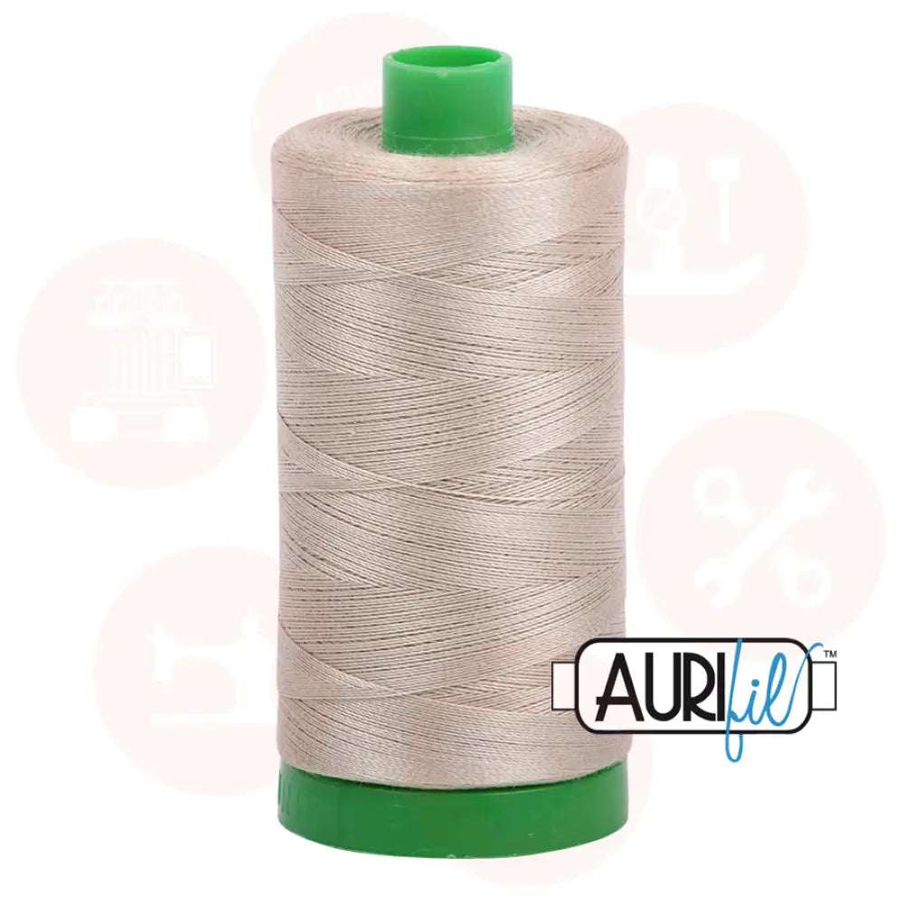 Aurifil 40Wt Cotton Mako Thread -Stone Mk40Sp-2324 Domestic