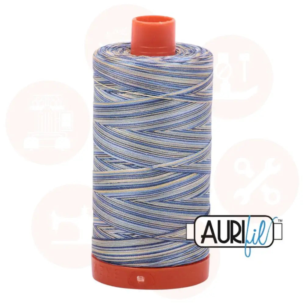 Aurifil 50Wt Cotton Mako Thread Lemon Blueberry Mk50Sp-4649 Domestic