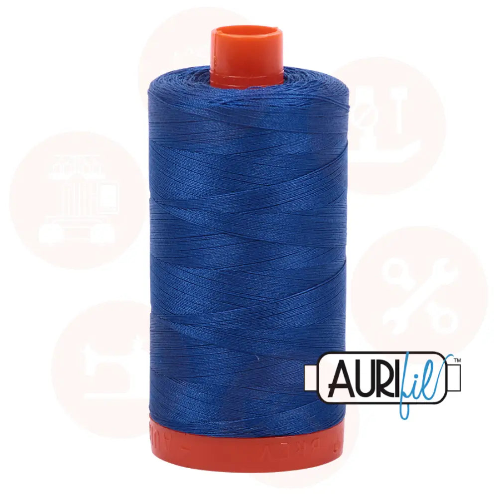 Aurifil 50Wt Cotton Mako Thread Med Blue Mk50Sp-2735 Domestic