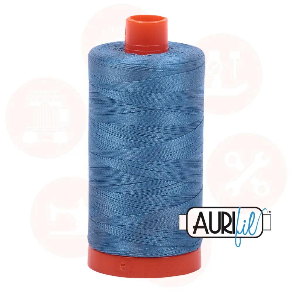 Aurifil 50Wt Cotton Mako Thread Wedgewood Mk50Sp-4140 Domestic