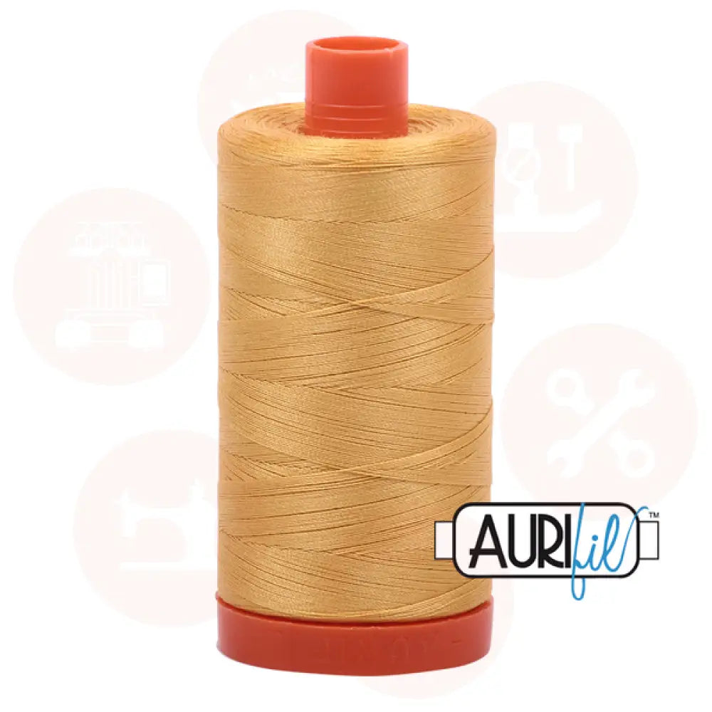 Aurifil 50Wt Cotton Mako Thread Yellow Orange Mk50Sp-2134 Domestic