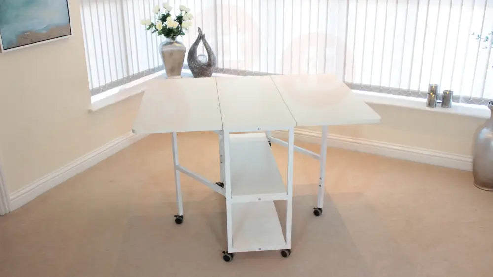 Compact Hi-Lo Adjustable Craft Table White UNITED KINGDOM