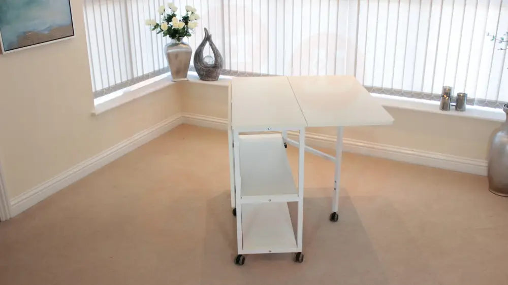 Compact Hi-Lo Adjustable Craft Table White UNITED KINGDOM