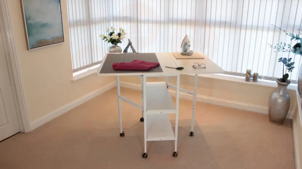 Compact Hi-Lo Adjustable Craft Table White UNITED KINGDOM