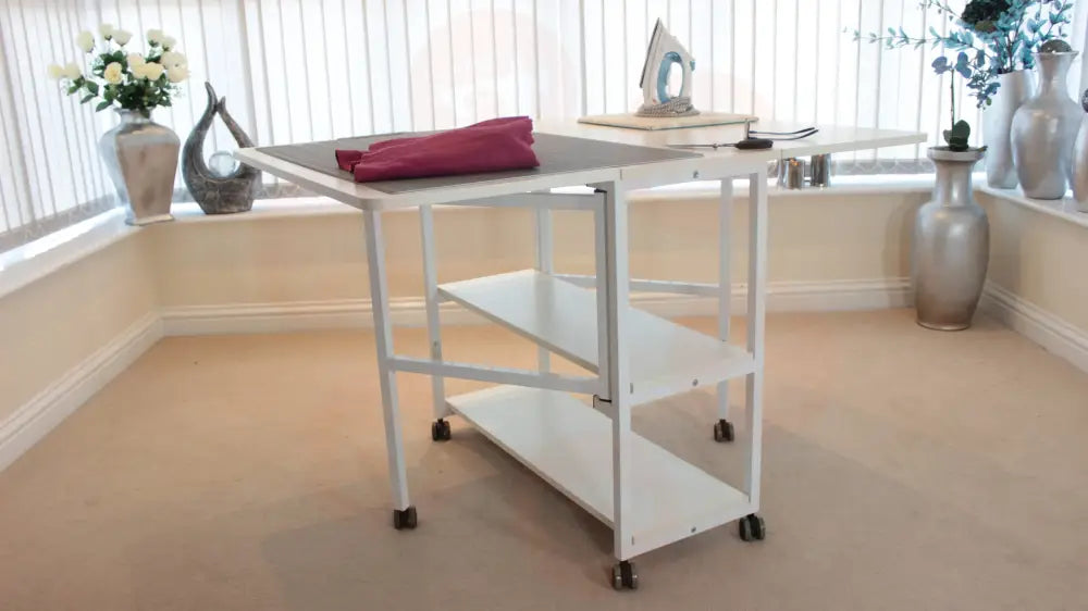 Compact Hi-Lo Adjustable Craft Table White UNITED KINGDOM