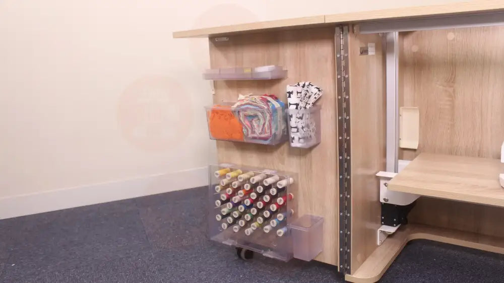 Deluxe Electric Sewing Cabinet with Extendable Work Surface & Programmable Lift