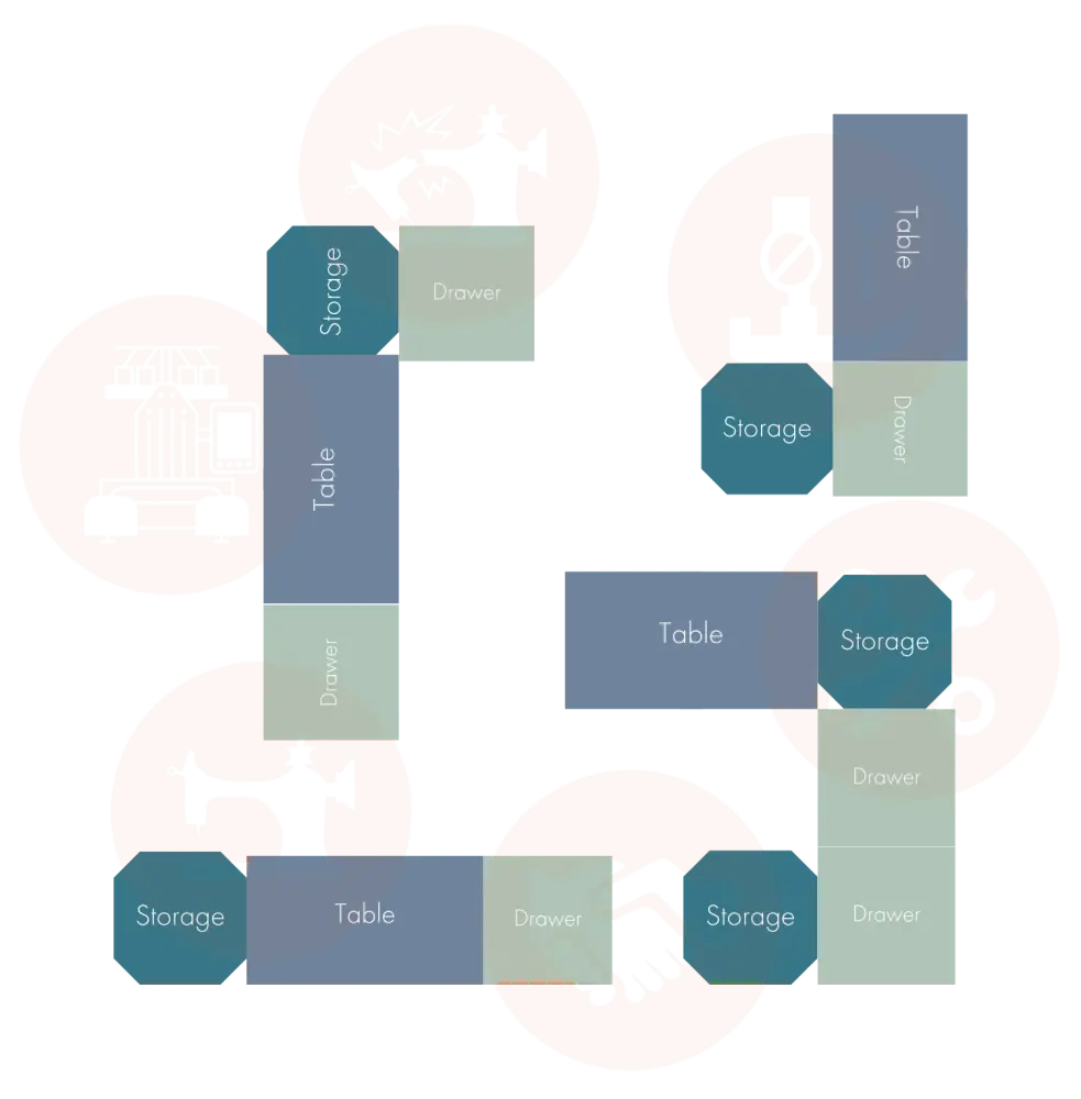 Elements Sewing Table (Model 201) White UNITED KINGDOM