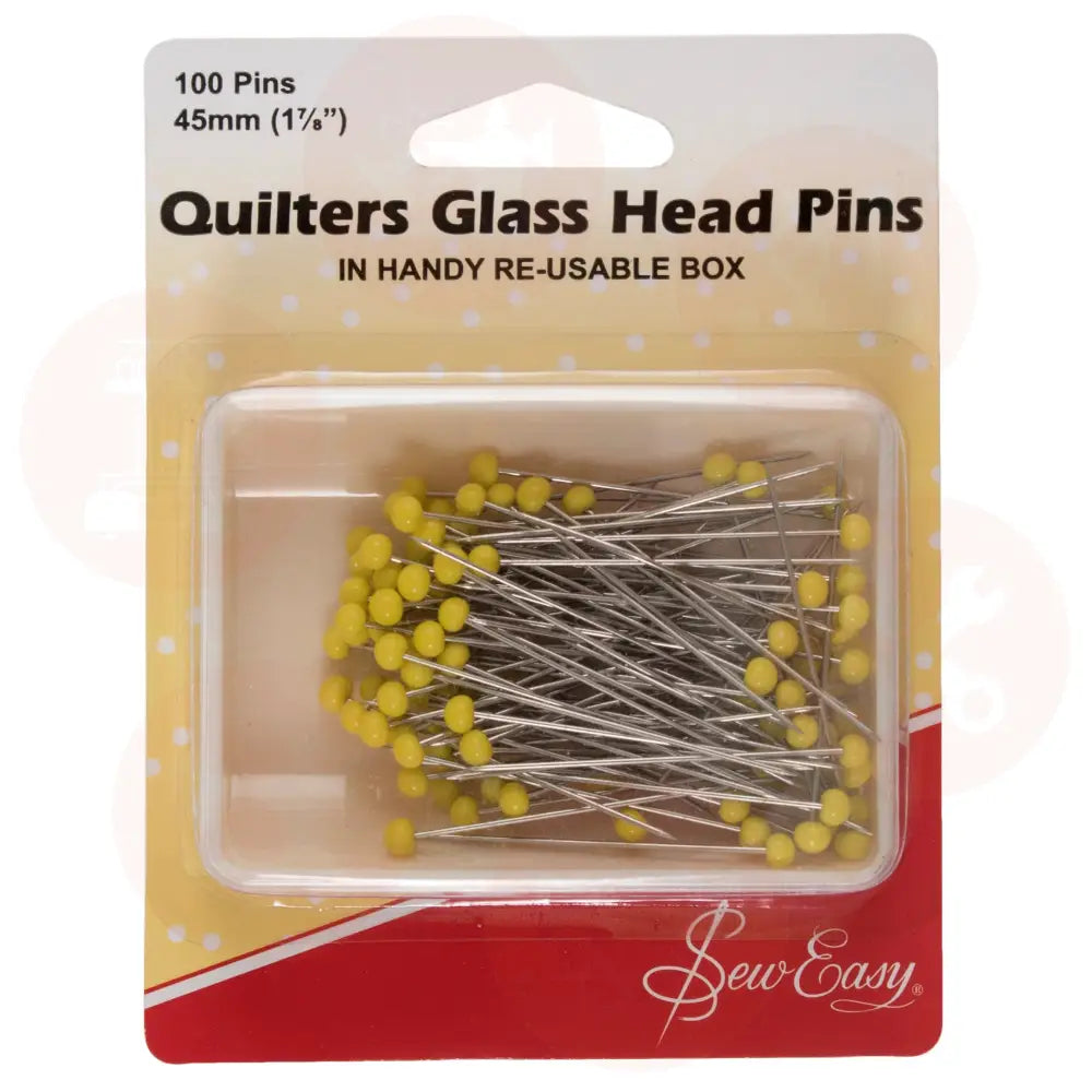ER308 SEW EASY Pins: Quilter’s: Glass Head: 50mm HABADASHERY