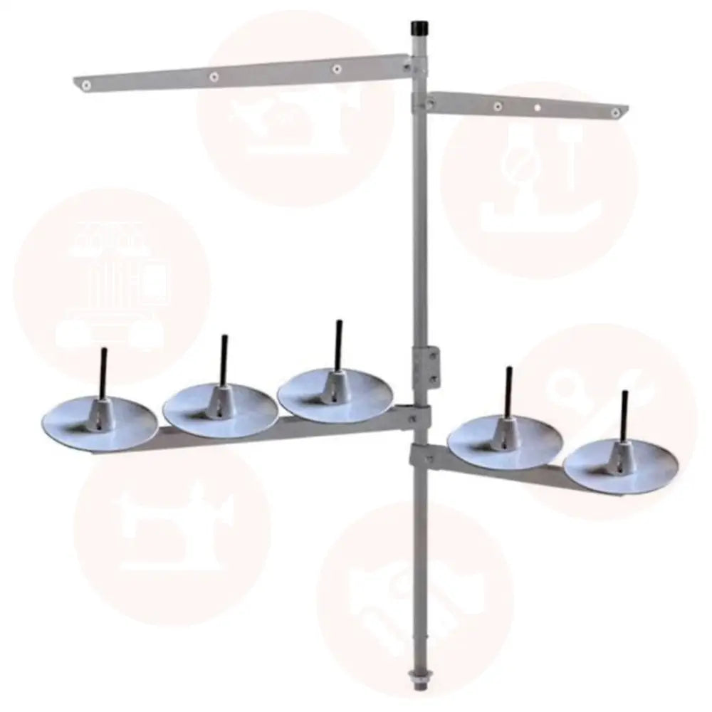 Fpl05 5 Spool Cotton Stand White With Base Industrial Parts