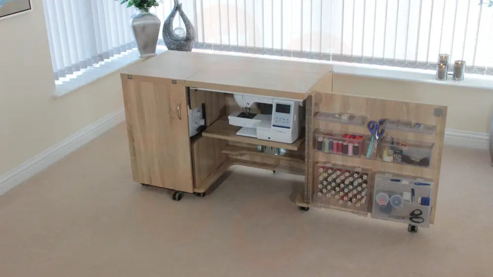Horn Eclipse XL Sewing Cabinet with Maxi-Lifter Air-Lift Mechanism & Dual Machine Storage UNITED KINGDOM