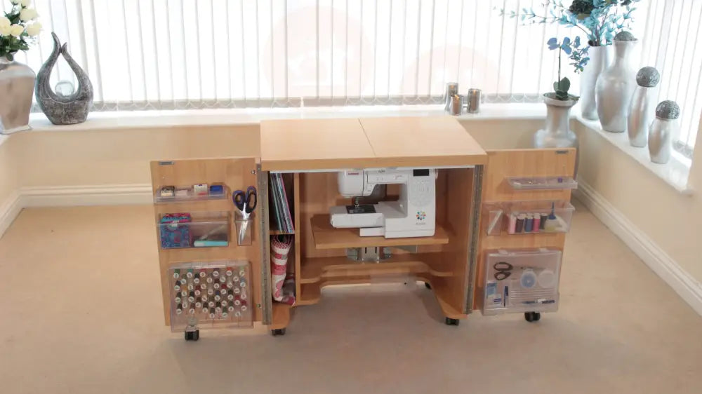 Horn GEMINI Sewing Cabinet with Long-Lifter Opening Air-Lift Mechanism & Door Storage Bins UNITED KINGDOM