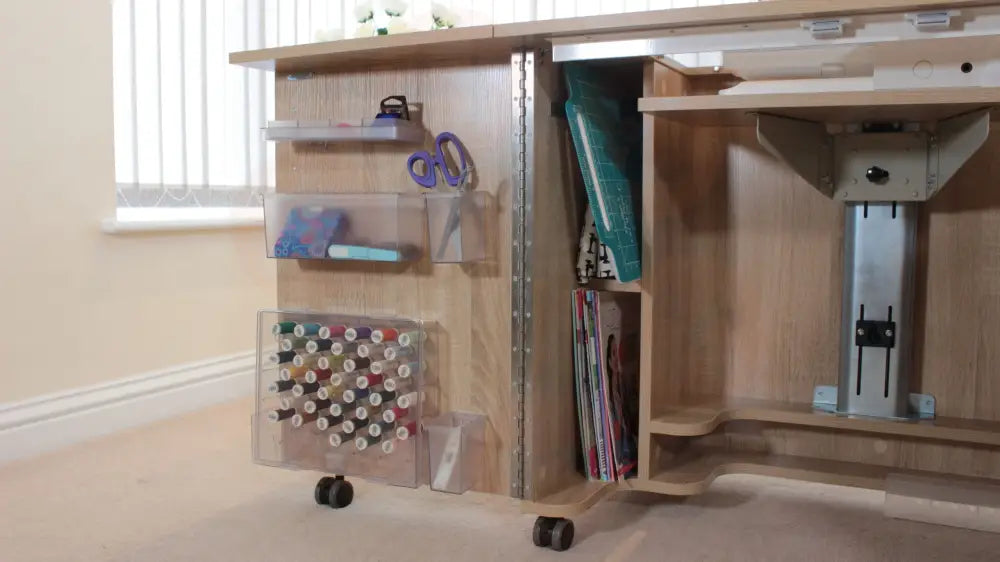 Horn Gemini XL Sewing Cabinet with Maxi-Lifter Air-Lift Mechanism & Slide-Out Storage UNITED KINGDOM