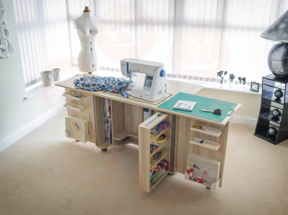 Horn Gemini XL Sewing Cabinet with Maxi-Lifter Air-Lift Mechanism & Slide-Out Storage UNITED KINGDOM