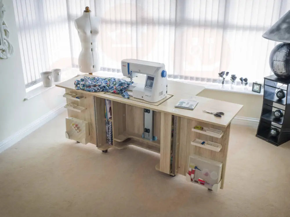 Horn Gemini XL Sewing Cabinet with Maxi-Lifter Air-Lift Mechanism & Slide-Out Storage UNITED KINGDOM