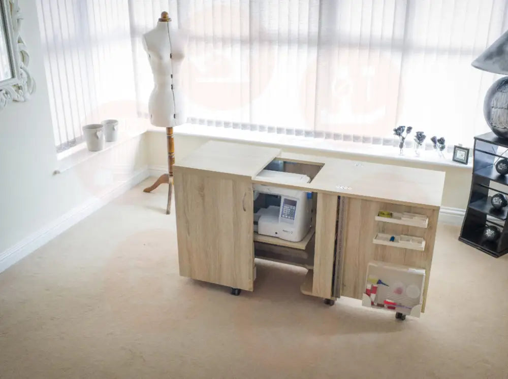 Horn Gemini XL Sewing Cabinet with Maxi-Lifter Air-Lift Mechanism & Slide-Out Storage UNITED KINGDOM