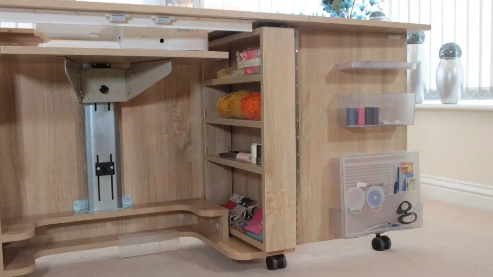 Horn Gemini XL Sewing Cabinet with Maxi-Lifter Air-Lift Mechanism & Slide-Out Storage UNITED KINGDOM