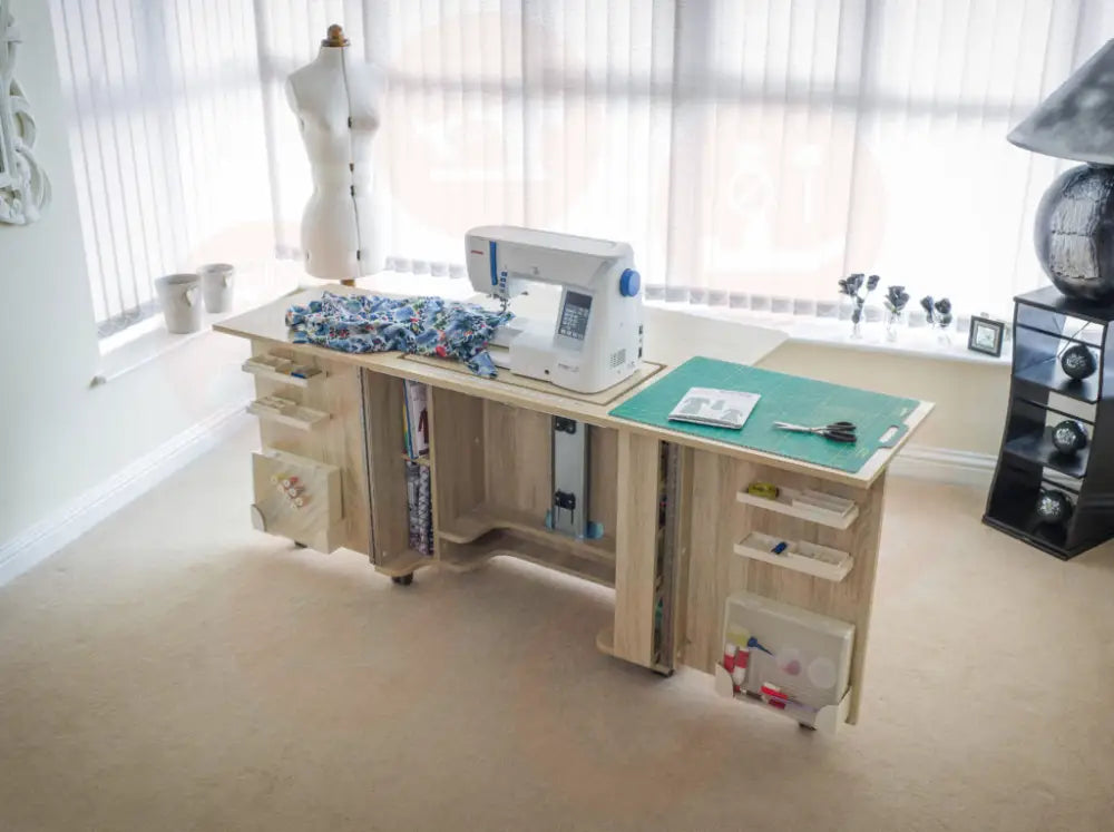 Horn Gemini XL Sewing Cabinet with Maxi-Lifter Air-Lift Mechanism & Slide-Out Storage UNITED KINGDOM