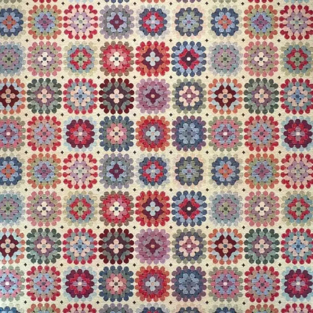 Horn Hobby Chair Tapestry Look Granny Squares UNITED KINGDOM