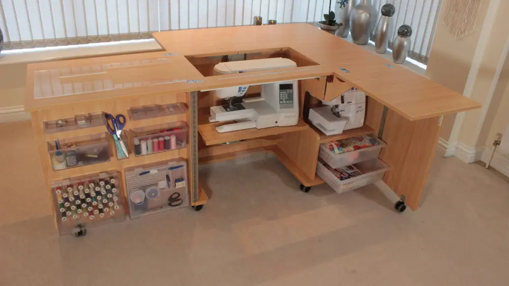 Horn Nova XL Sewing Cabinet with Maxi-Lifter Air-Lift Mechanism & Dual Machine Storage UNITED KINGDOM