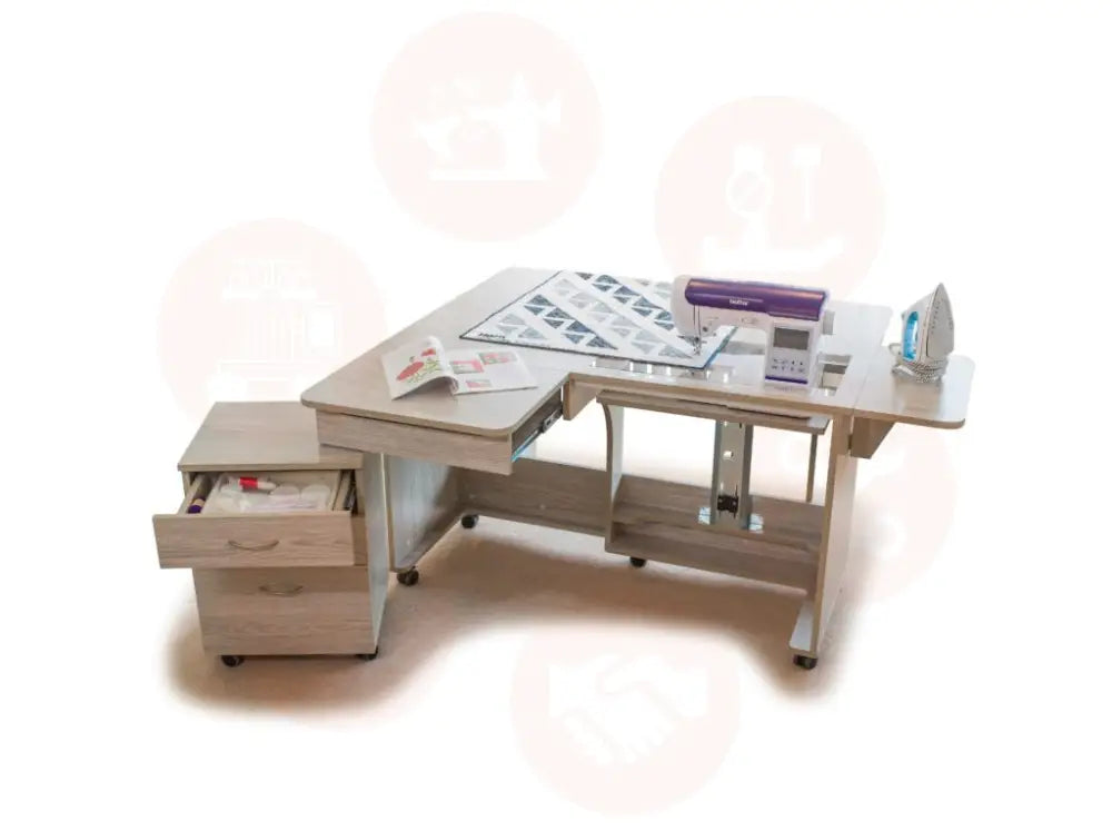 Horn Quilter’s Delight MK-2 Sewing Cabinet with Maxi-Lifter & Mobile Storage Drawers UNITED KINGDOM