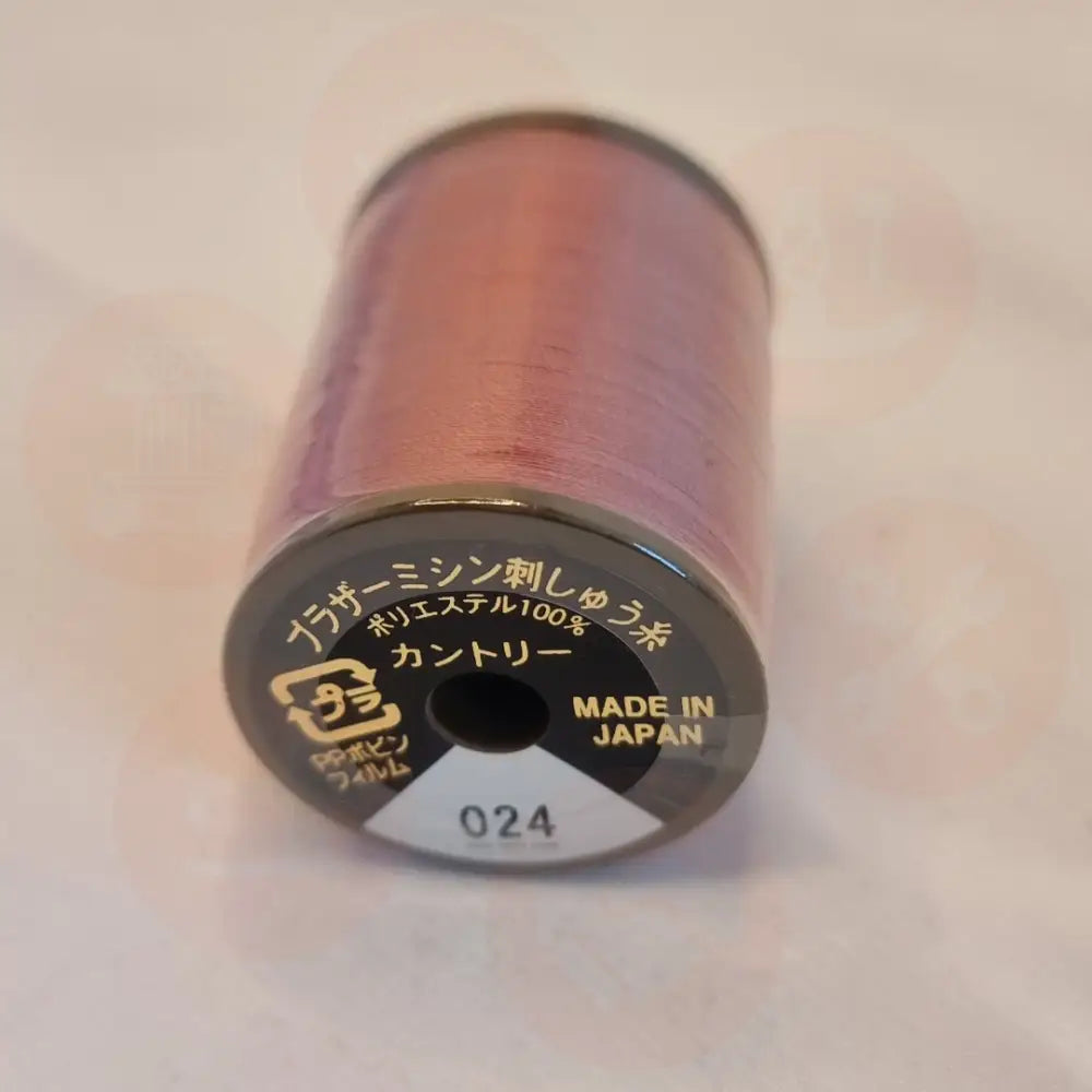 Xf1987006 Deep Rose - 024 Brother Embroidery Threads – Country Matt 300M Domestic Thread