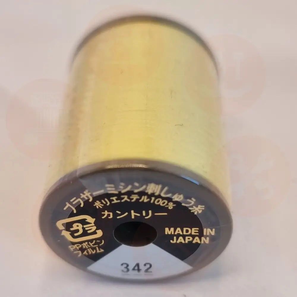 Xf1987030 Lemon Yellow - 342 Brother Embroidery Threads – Country Matt 300M Domestic Thread