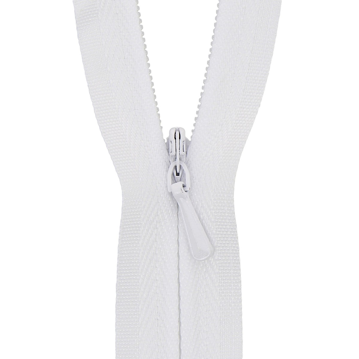 118025101 ZIP: CONCEALED ZIP CLOSED END: POLYESTER: 25CM / 10INS WHITE