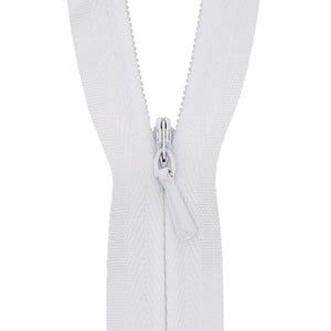 118025101 ZIP: CONCEALED ZIP CLOSED END: POLYESTER: 25CM / 10INS WHITE