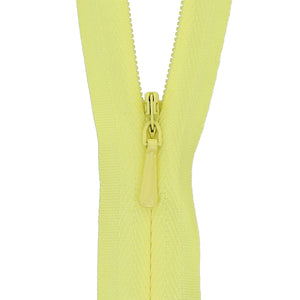 118025102 ZIP: CONCEALED ZIP CLOSED END: POLYESTER: 25CM / 10INS LEMON