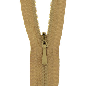 118025106 ZIP: CONCEALED ZIP CLOSED END: POLYESTER: 25CM / 10INS OLD GOLD