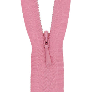 118025111 ZIP: CONCEALED ZIP CLOSED END: POLYESTER: 25CM / 10INS CORAL PINK