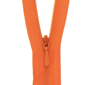 118025120 ZIP: CONCEALED ZIP CLOSED END: POLYESTER: 25CM / 10INS ORANGE