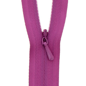 118025122 ZIP: CONCEALED ZIP CLOSED END: POLYESTER: 25CM / 10INS CERISE