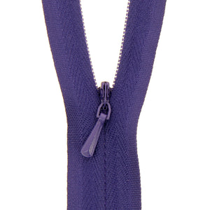 118025129 ZIP: CONCEALED ZIP CLOSED END: POLYESTER: 25CM / 10INS DEEP PURPLE