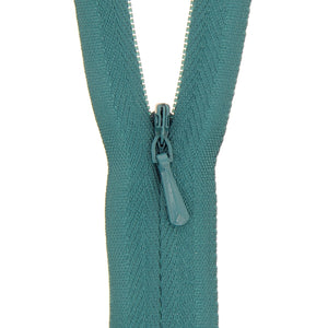 118025135 ZIP: CONCEALED ZIP CLOSED END: POLYESTER: 25CM / 10INS TEAL