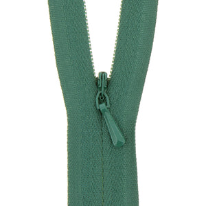 118025137 ZIP: CONCEALED ZIP CLOSED END: POLYESTER: 25CM / 10INS BOTTLE GREEN
