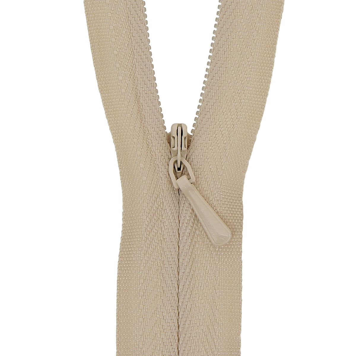 118025153 ZIP: CONCEALED ZIP CLOSED END: POLYESTER: 25CM / 10INS BISCUIT