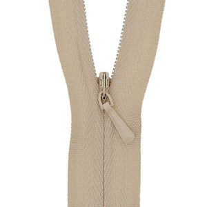 118025153 ZIP: CONCEALED ZIP CLOSED END: POLYESTER: 25CM / 10INS BISCUIT