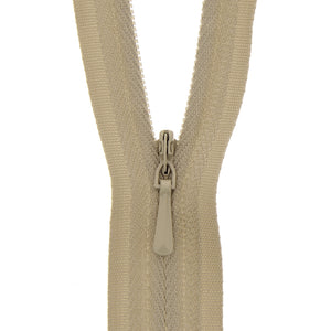 118025156 ZIP: CONCEALED ZIP CLOSED END: POLYESTER: 25CM / 10INS FAWN