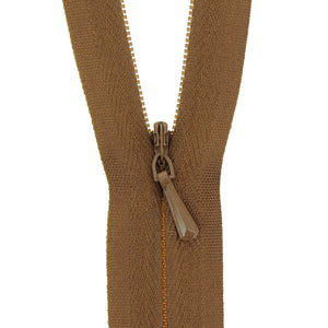 118025159 ZIP: CONCEALED ZIP CLOSED END: POLYESTER: 25CM / 10INS RICH BROWN