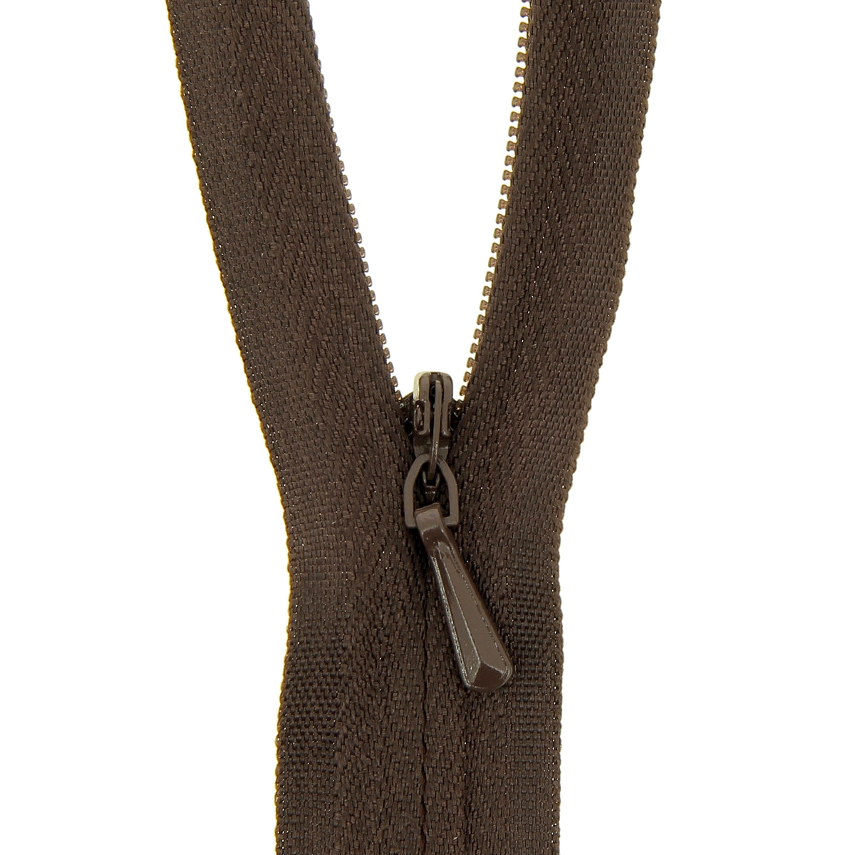118025161 ZIP: CONCEALED ZIP CLOSED END: POLYESTER: 25CM / 10INS DARK BROWN