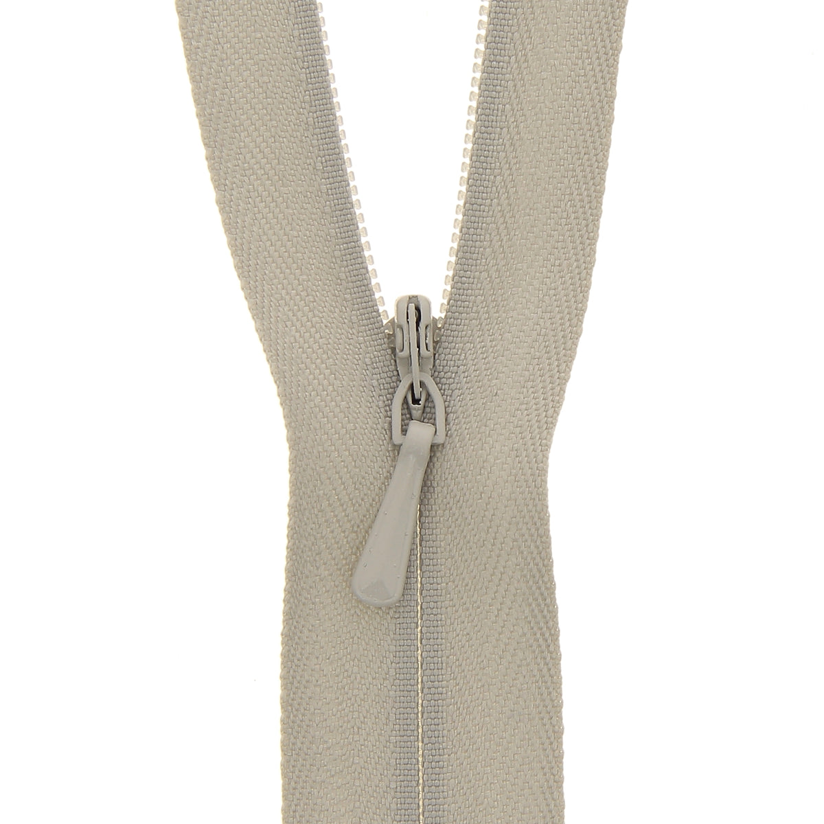 118025167 ZIP: CONCEALED ZIP CLOSED END: POLYESTER: 25CM / 10INS LIGHT GREY