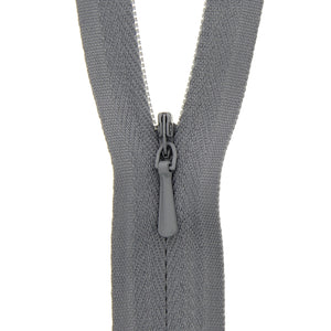 118025170 ZIP: CONCEALED ZIP CLOSED END: POLYESTER: 25CM / 10INS DARK GREY