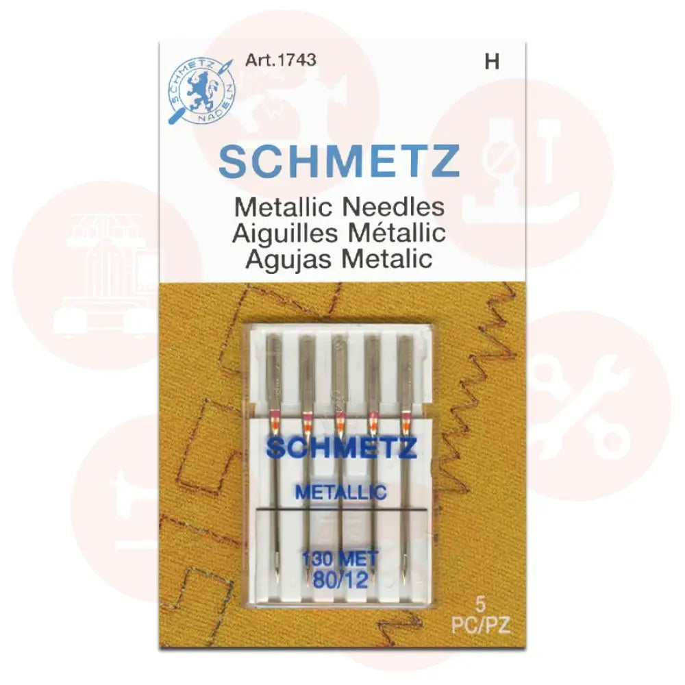 130Metb5Cx80 Schmetz Metallic Size 80 Pack Of 5 Carded Domestic Parts