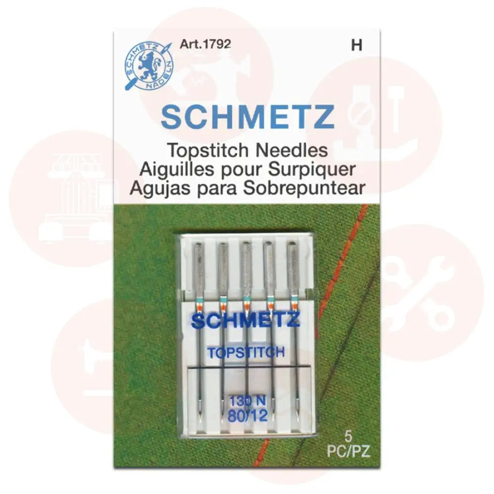 130Nb5Cx80 Schmetz Topstitch Size 80 Pack Of 5 Carded Domestic Parts