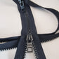 Two way Open End Zip, Heavy plastic BLACK