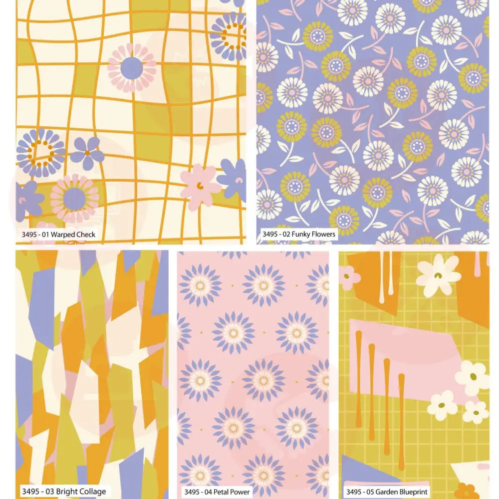 3495-00 Retro Sunshine – Cotton Fat Quarters Fabric