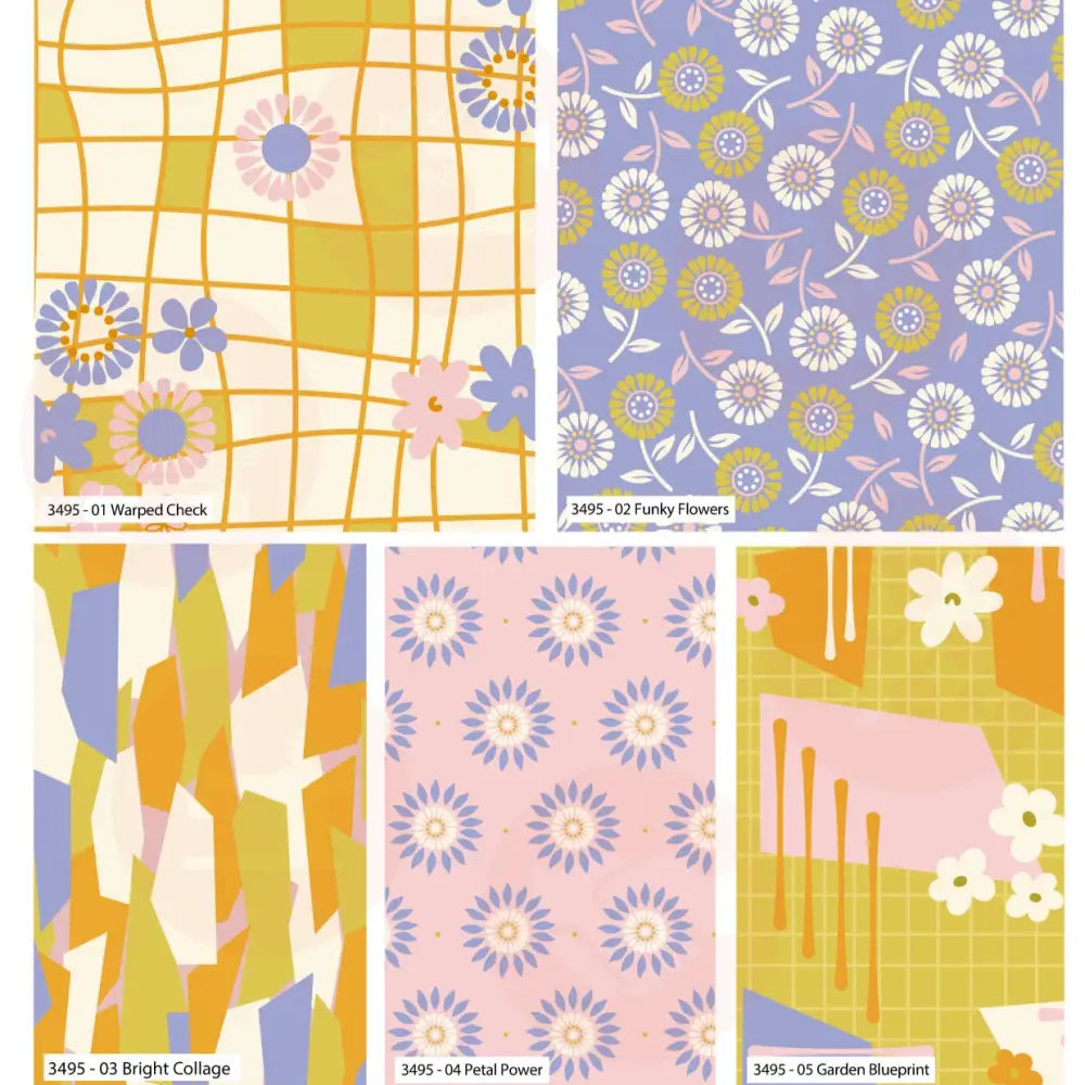 3495-00 Retro Sunshine – Cotton Fat Quarters Fabric